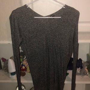 Gray long sleeve sweater